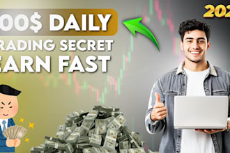 design eye catching trading and finance youtube thumbnails for high ctr