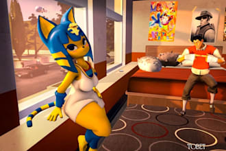 create vrchat avatar port sfm model tf2 model, gmod playermodel rig nsfw model