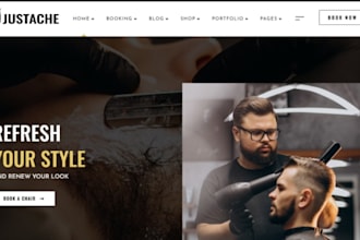 design wix barber website hair salon site online booking site barbershop website