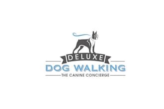 design luxury dog walking service logo in london UK
