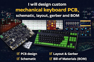 design custom mechanical keyboard pcb schematic layout gerber and bom