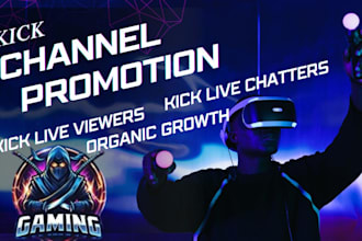 boost your kick channel to bring organic kick live viewers, kick live chatters