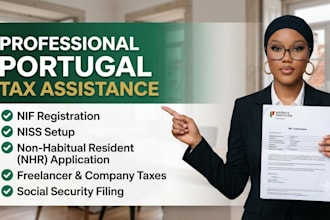 handle your portugal nif, niss, vat registration, and irs tax compliance