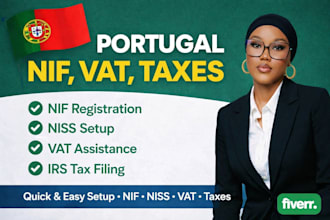 help you with portugal taxes, nif, niss, vat and irs
