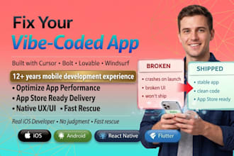 fix vibe coded or ai tool generated mobile app code