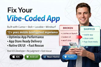 fix vibe coded or ai tool generated mobile app code