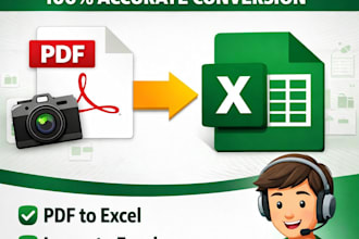 convert PDF or image to excel with 100 percent accuracy