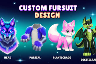 craft a custom frusuit gigitigrade suit, head suit, full body, patial suit