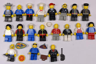 3d lego minifigure design with pad and uv printing,lego minifigure decal,sticker