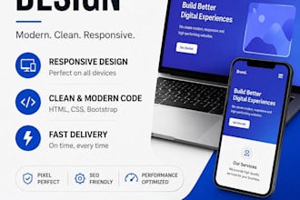 design responsive website with HTML CSS bootstrap