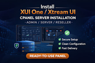 install xui one, xtreamui, cpanel, server installation, admin server, reseller