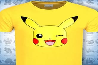 make a cute logo design pikachu for you t shirt