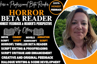 horror beta reader, beta read horror manuscript, horror novels, alpha reading