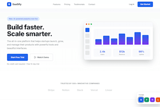 build a scalable react landing page or saas frontend