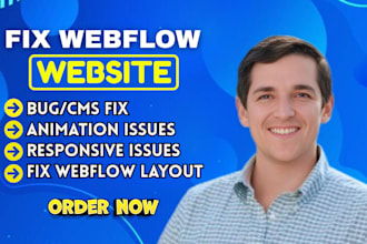 fix bugs in your webflow website as a webflow developer and webflow expert