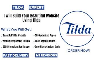 build a beautiful website or landing page for your business using tilda