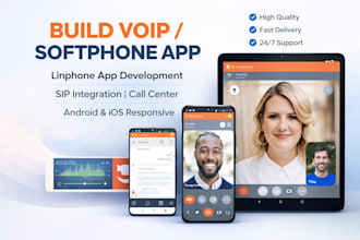 build responsive linphone app softphone app voip phone calling mobile app