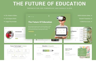 design powerpoint presentation for education, elearning course, webinar training