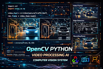 build opencv python, computer vision ai and video processing system