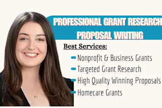 grant research write grant proposal, business plan for homecare healthcare nemt