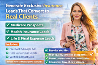 generate medicare, health, life insurance and final expense leads, website