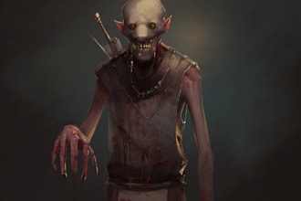 design fantasy horror and fantasy horror character