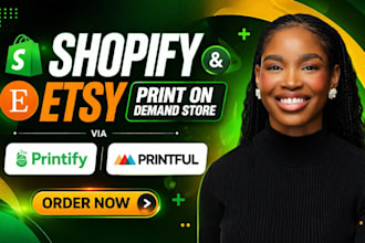 do print on demand shopify store etsy shopify print on demand printify, printful