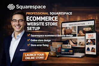 do squarespace ecommerce website design, online store design, store error fixing