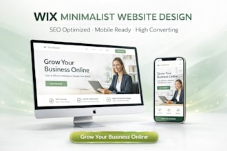 design a modern minimalist wix website or wix website redesign