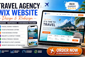 design travel agency wix website tour booking website travel website redesign