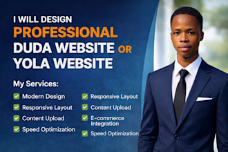 design or redesign duda website or yola website professionally