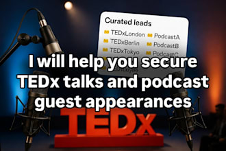 help you land tedx talks and get booked on podcasts