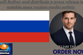 author and distribute a press release to notable apex russian media outlet