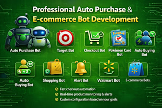 do auto purchase bot, target bot, checkout bot, lazada bot, pokemon bot, restock