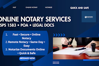 notarize usps form 1583, poa and legal documents online same day