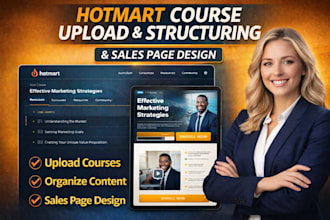 setup hotmart product upload course and build sales funnel that converts
