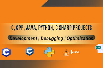 do c, cpp, java, python and c sharp programming projects