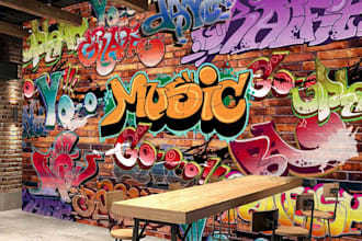 design wall art, mural, decal and graffiti for your business, home