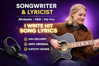 create catchy song hooks and lyrics for afrobeat, pop or rnb songs