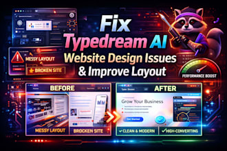 fix typedream ai website design issues and improve layout