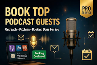 find, pitch, and book top podcast guests for your show professionally