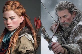 draw your characters and fanart in semi realistic art