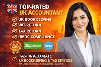 do UK bookkeeping, UK tax return, vat return, quickbooks, xero, hmrc filing