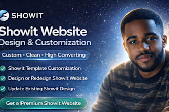 design, redesign, or customize showit website or showit template