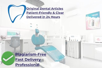 write a 300 and 500 word dental article in 24 hours