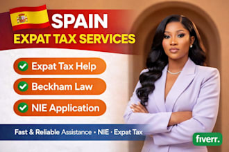 handle your spain expat tax, beckham law, and nie application
