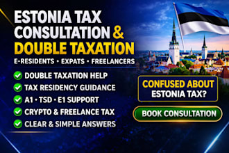 provide estonia tax consultation, double taxation, e residency expat a1 tsd