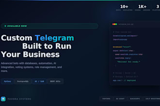 build a custom telegram bot with python and automation