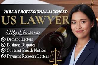 draft a legal demand letter for businesses and legal claims as a US lawyer