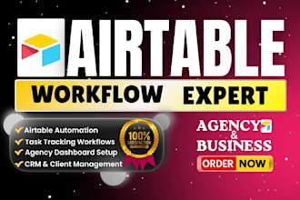 create an airtable CRM workflow for agencies and client management